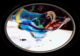 Oval Glass bowl